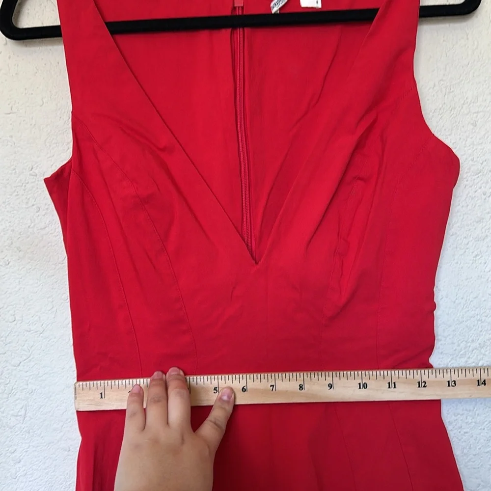 HOUSE OF CB 'Cece' Red‎ Rose Plunge Maxi Dress NWOT size S - Picture 7 of 10